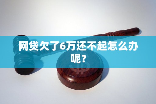 网贷欠了6万还不起怎么办呢？